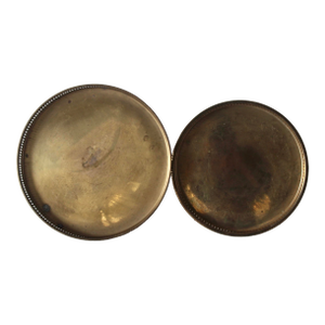 Mid-Century Brass Gallery Serving Tray- A Pair