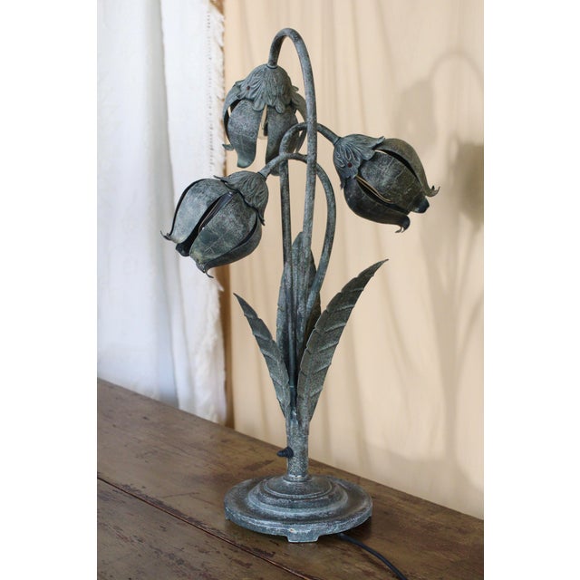 1950s 1950s Hollywood Regency Tulip Large Lamp For Sale - Image 5 of 15