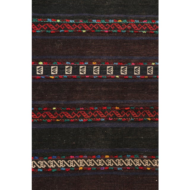 Traditional Vintage Afghan Kilim With Stripes and Geometric Patterns, From Rug & Kilim For Sale - Image 3 of 6