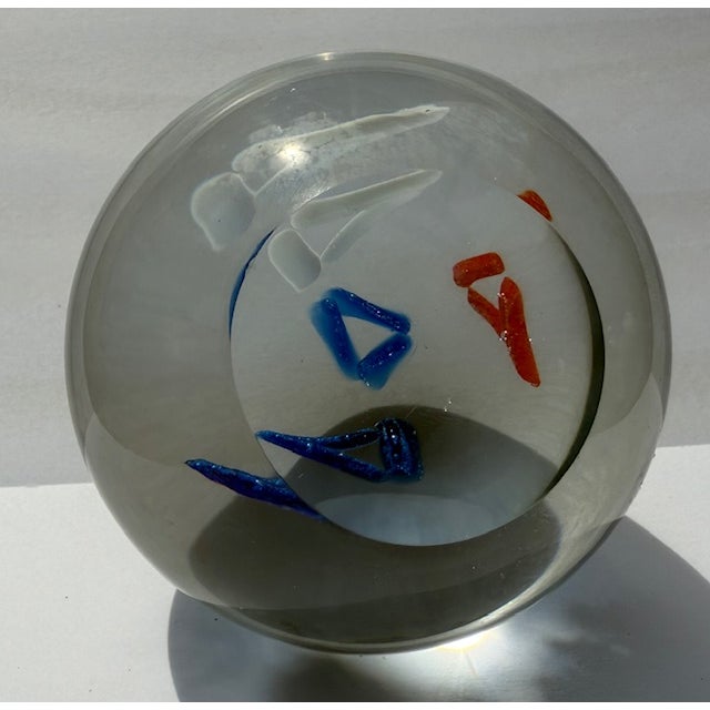 Vintage Crystal Paperweight 1980s For Sale - Image 4 of 7