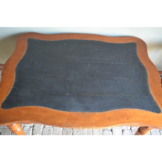 Brown Biedermeier Mahogany Writing Table with Chair, Set of 2 For Sale - Image 8 of 8