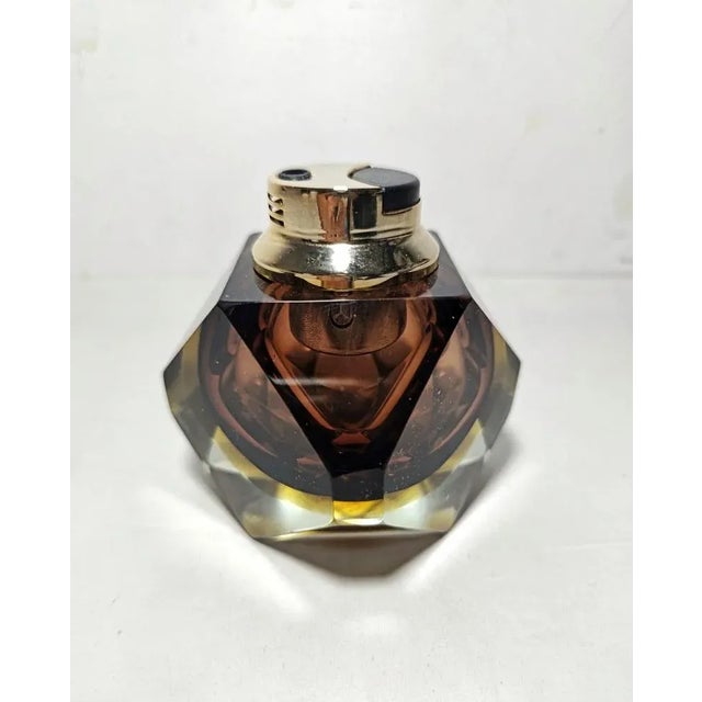 Brown Italian Glass Table Lighter, 1970s For Sale - Image 8 of 8
