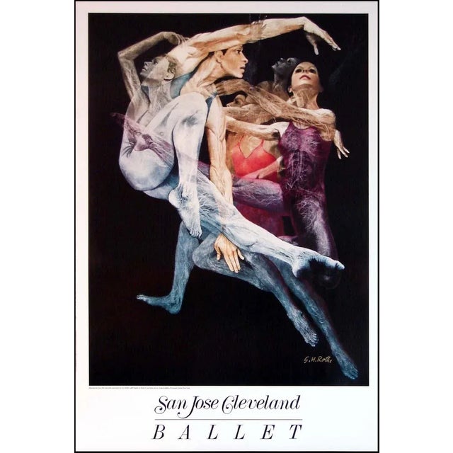 Impressionist Vintage San Jose Cleveland Ballet Poster For Sale - Image 3 of 3