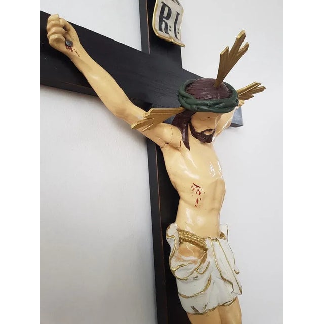 Late 19th Century Carved Crucifix For Sale - Image 3 of 7