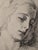 An original cross-hatch sketch by mid-century San Francisco artist Clyde Follett Seavey. The sophisticated portrait head...