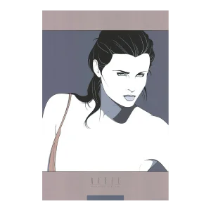 1986 Patrick Nagel 'Commemorative #14' Pop Art Brown,Blue usa Serigraph