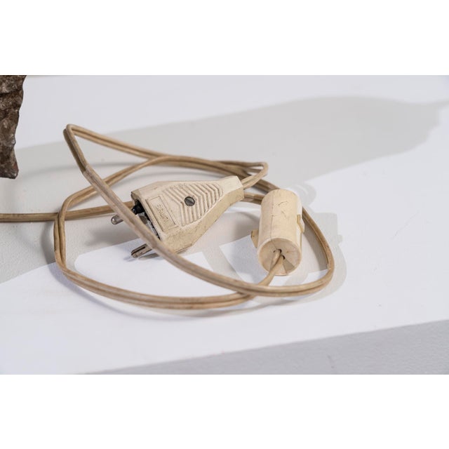 Brown Brutalist Ceramic Lamp, 1970s For Sale - Image 8 of 9