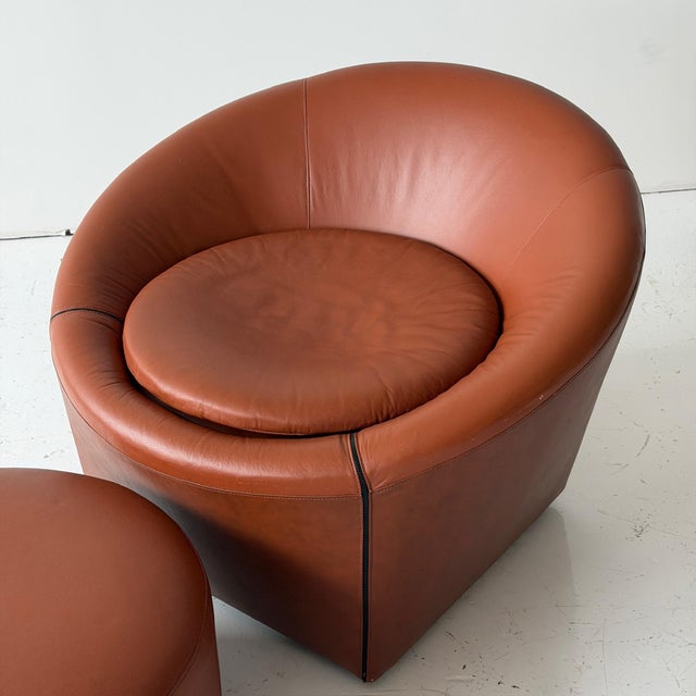 1990s 1990s Capri Chair + Ottoman Attributed Minotti For Sale - Image 5 of 8