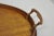 Antique English Edwardian Oval Mahogany Butlers Bar Serving Tray With Urn Inlay For Sale - Image 4 of 12