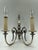 Chandelier and Wall Sconces in Silver and Crystal Glass, 1940s, Set of 3 For Sale - Image 17 of 18