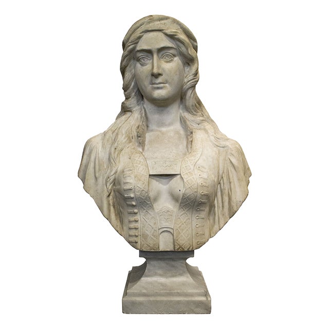 Bust of a Woman, 1800s, Marble For Sale
