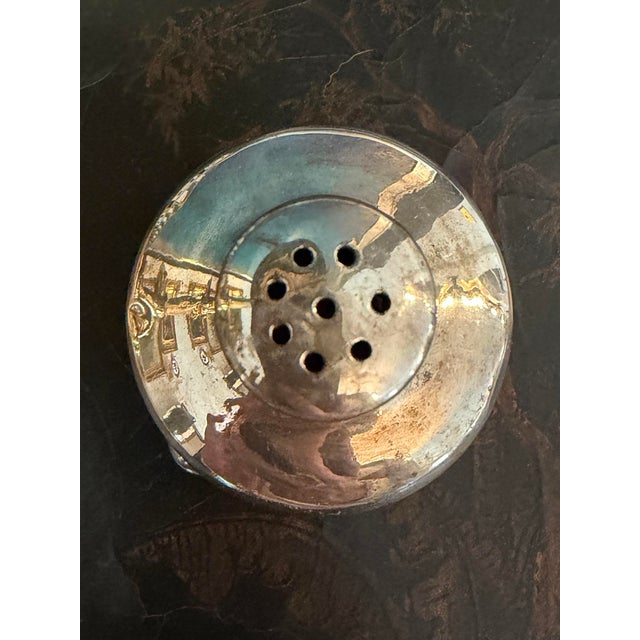 Victorian Early Vintage Silver Plate Pepper Mill, Made in France For Sale - Image 3 of 12