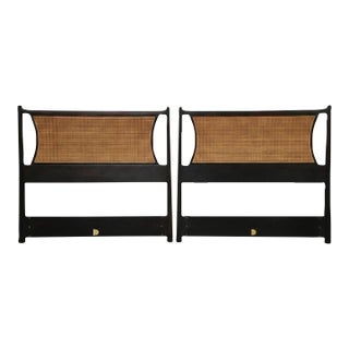 Edward Wormley for Dunbar Solid Walnut Twin Headboards - A Pair For Sale