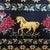 American Vintage Needlepoint Textile Art - Horse & Floral For Sale - Image 3 of 5