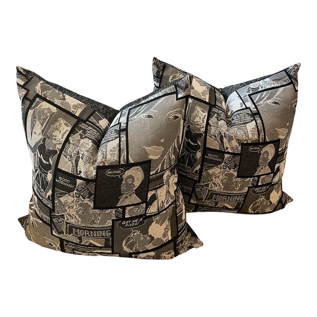 Pair of Abstract Accent Pillows For Sale