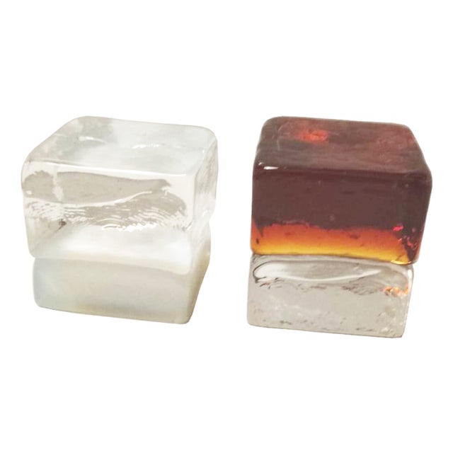 Murano Glass Paper Weights by Giusto Toso for Fratelli Toso, 1961, Set of 2 For Sale