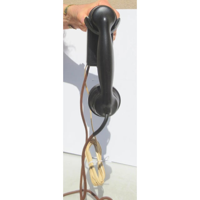 Mid-Century Modern Vintage Intercom Western Electric Wall Mount Hanging Handset Phone For Sale - Image 3 of 9