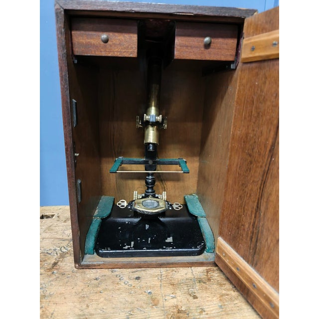 Antique Wood and Copper Combination Microscope, 1850s For Sale - Image 18 of 18