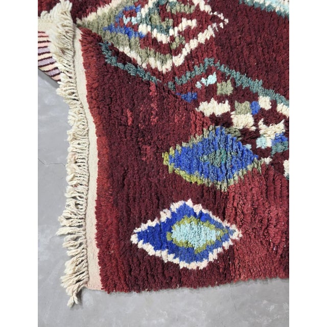 Red Handwoven Berber Wool Rug - 8.5 X 5.9 Ft For Sale In Cleveland - Image 6 of 8