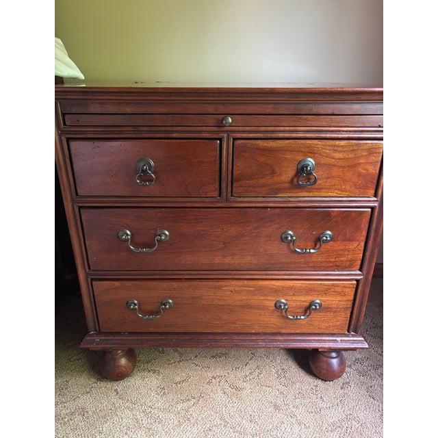 Lexington Furniture 1990s Pair of Bob Timberlake for Lexington Cherry Nightstands For Sale - Image 4 of 5