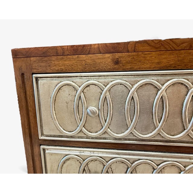 Chest With Silver Leaf and Burl Veneers For Sale In Tampa - Image 6 of 12