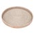 Artifacts Rattan Round Serving/Ottoman Tray with Glass Insert in White Wash -16" For Sale - Image 4 of 4