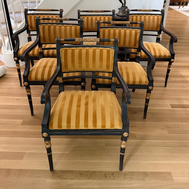 Set of 6 Artistic Frame Westminster Dining Chairs These chars are showstoppers! The set of 6 Regency style chairs feature...