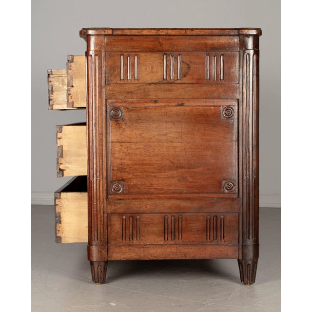 Wood 18th Century Louis XVI Period Walnut Commode For Sale - Image 7 of 12