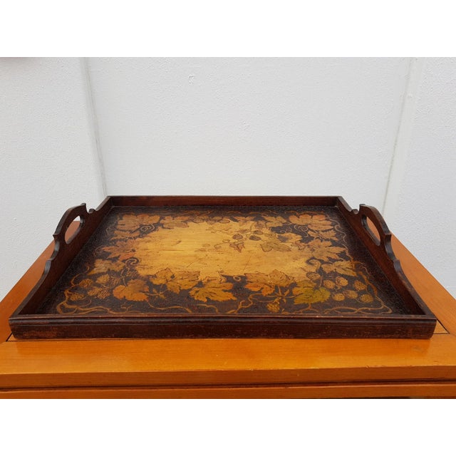Vintage Handmade Artisan Wood Tray For Sale In Washington DC - Image 6 of 8