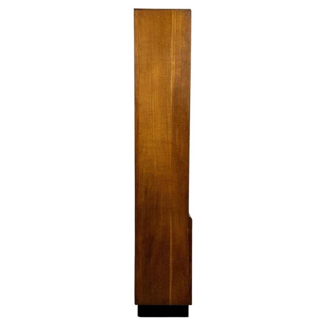 Vintage Golden Oak Display Cabinet For Sale - Image 6 of 11