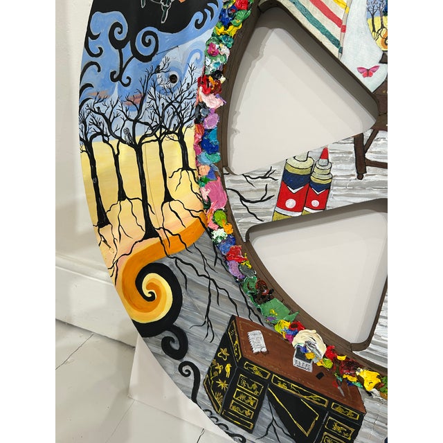 Very Large Original Studio Painting on Industrial Object For Sale - Image 4 of 12