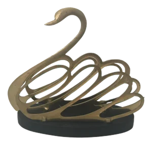 Brass Swan Letter Book Magazine Holder