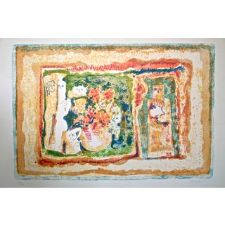 Sami Burhan, Nude Flowers and Gods, Lithograph, 1970 For Sale