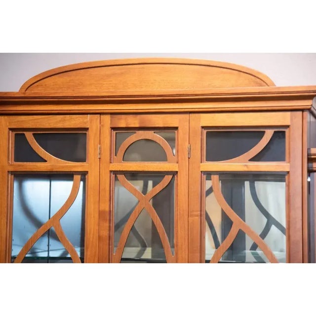 Italian Davide Rocchi Four Door Cherry Wood Breakfront Made in Florence - 85" W X 79" H For Sale - Image 3 of 9