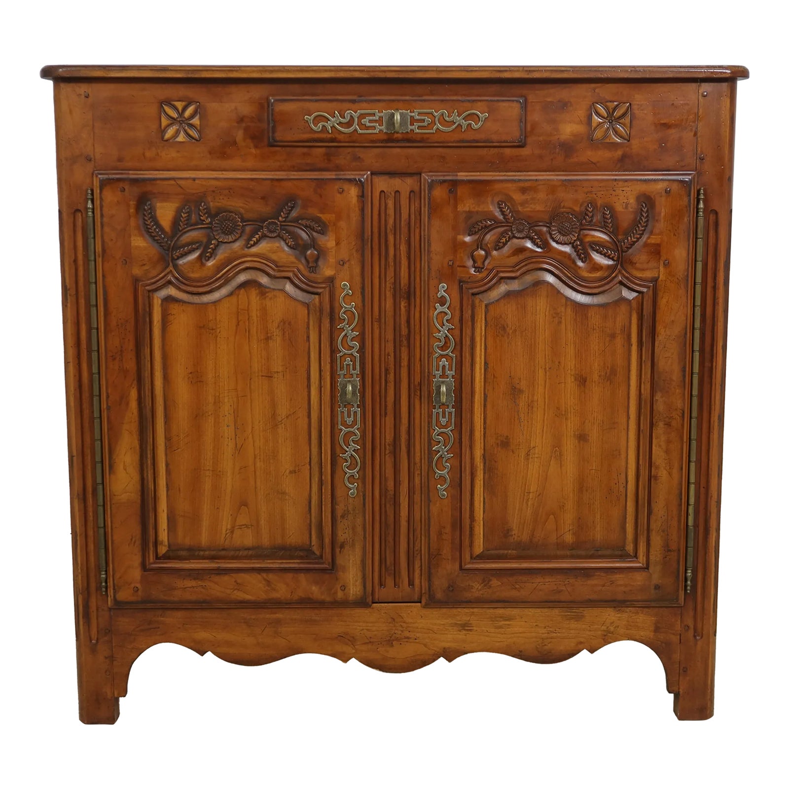 Drexel Heritage Country French Cherry Server Bar Cabinet | Chairish