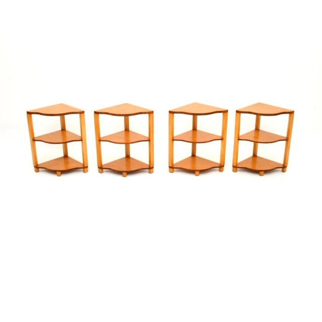 Art Deco Birds Eye Maple Nesting Tables, 1930s, Set of 5 For Sale - Image 9 of 11
