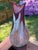 Early 21st Century Jozefina Krosno, Poland 17" Vintage Art Glass Vase, Cased Interior W Blue Iridescent For Sale - Image 5 of 7