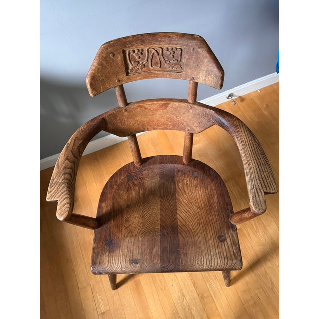 English Mid-Century British Oak Armchair by Jamestown Lounge Company For Sale - Image 3 of 7
