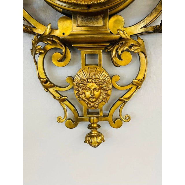 Bronze Sconce Wall or Cartel Clock. Lerolle Freres, Paris, Rare, Unusual For Sale In New York - Image 6 of 13