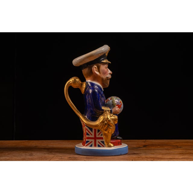 1910s Early 20th Century Staffordshire Pottery Toby Jug - King George V For Sale - Image 5 of 8