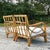 Vintage Coastal Bent Rattan Loveseat For Sale - Image 4 of 9
