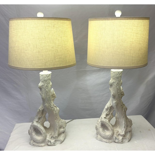 Italian Style Faux Bois Table Lamps- A Pair For Sale - Image 16 of 16