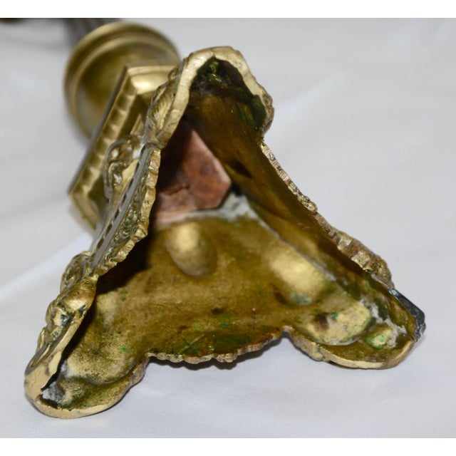 Metal Late 19th Century Italian Brass Altar Oil Burner For Sale - Image 7 of 10