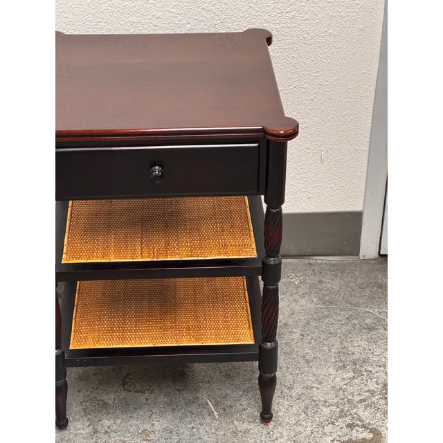 Colonial Revival Turned Leg Cane Side Table For Sale In San Francisco - Image 6 of 12