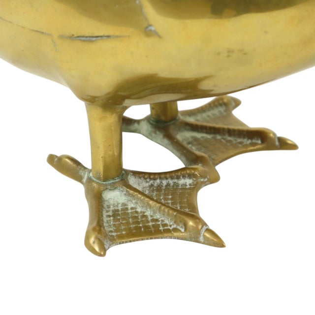 Large Brass Duck Sculpture, 1970s For Sale - Image 11 of 12