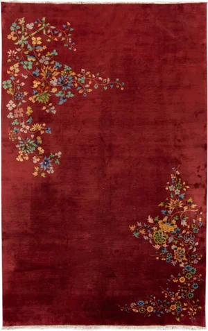 Antique Art Deco Chinese Wool Rug 8 Ft 9 in X 14 Ft.