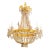 19th Century Italian Empire Gilt Tole and Crystal Chandelier For Sale