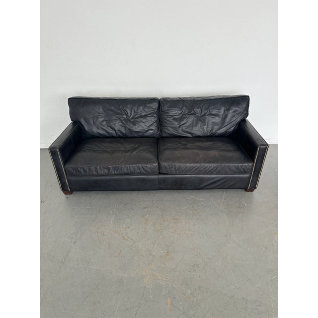 Four Hands Larkin Leather Sofa For Sale - Image 9 of 10