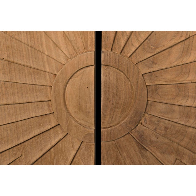 NOIR Ra Sideboard, Hand Rubbed Black With Teak For Sale - Image 10 of 11