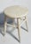 Rustic Antique Painted White Kitchen Low Stool Distressed For Sale - Image 3 of 4